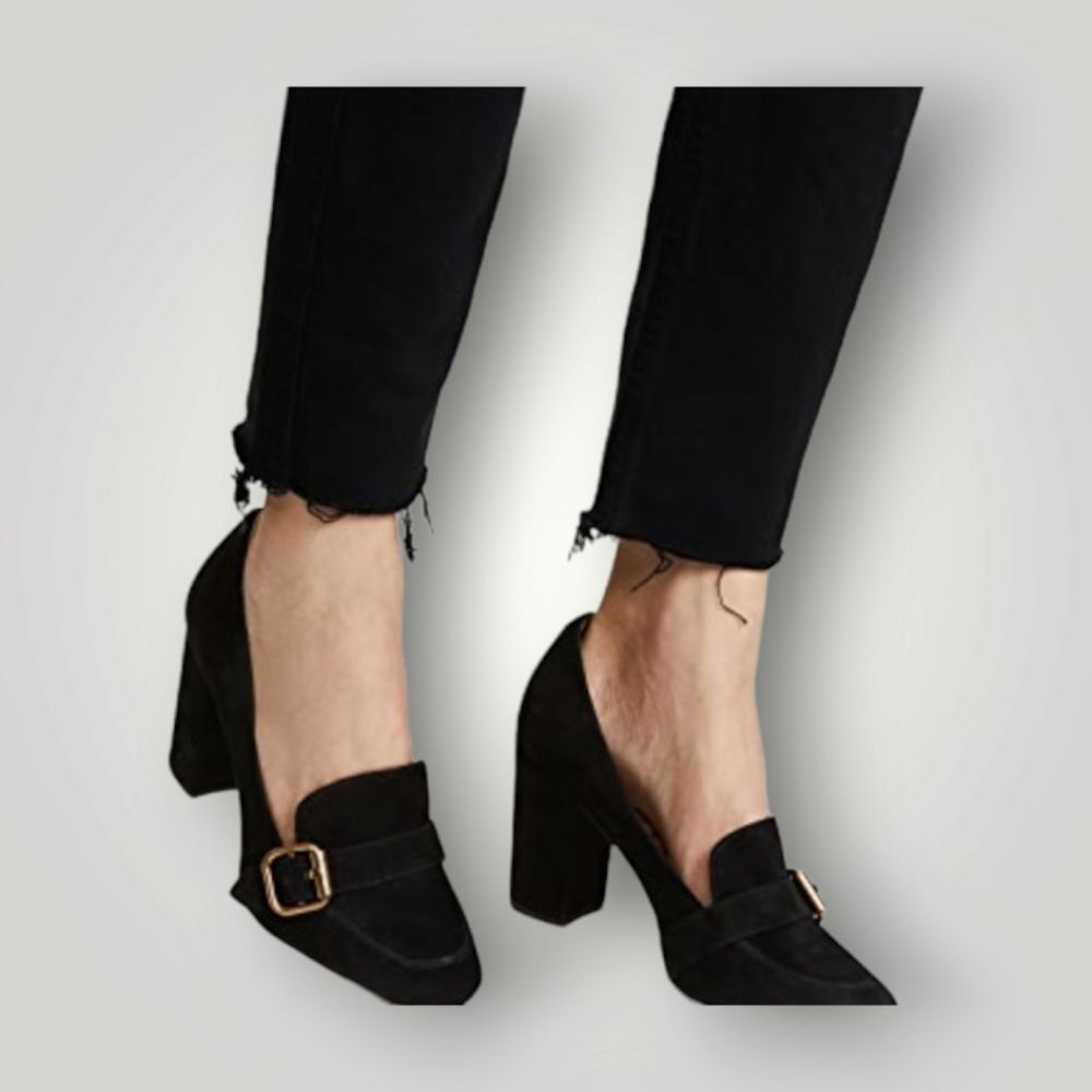 Sam Edelman Ellison Black Suede Pump Heels 8.5